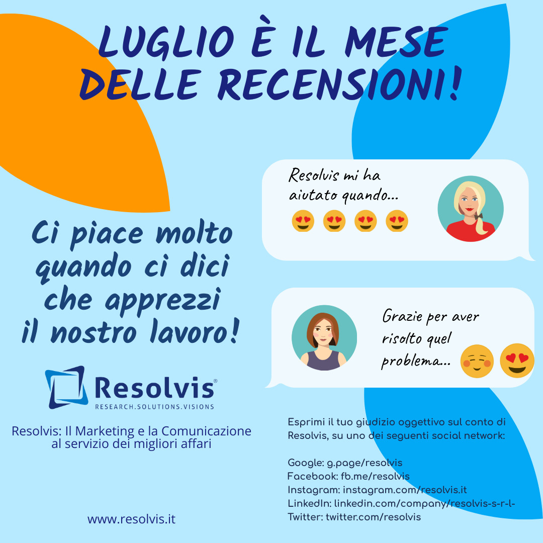 Luglio è il mese delle recensioni!