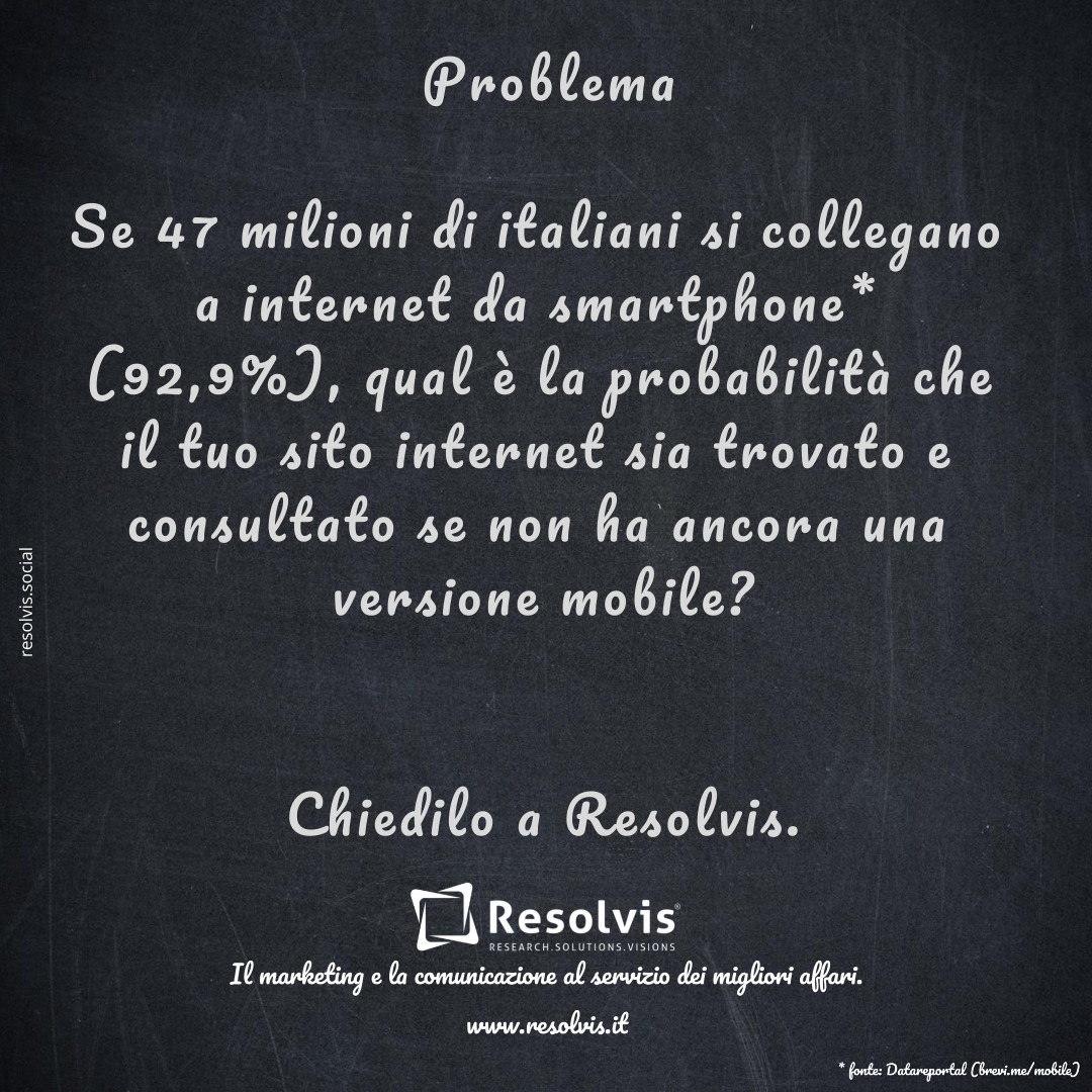 Problema Se 47 milioni di italiani si collegano a internet da smartphone